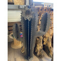Œuvre d'art métallique, cactus de taille 1 M