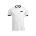T-shirt contrasté Blanc et Gris foncé