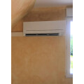 Installation d'une climatisation PAC AIR-AIR MITSUBISHI en bi-split dans une maison à Boofzheim