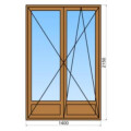 Porte-fenêtre bois 2 ventaux avec oscillo-battant