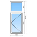 Fenêtre en aluminium 2 vantaux sous imposte fixe