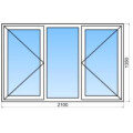 Fenêtre PVC 1 vantail et fixe PVC et fenêtre PVC 1 vantail