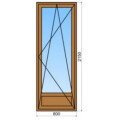 Porte-fenêtre bois 1 vantail avec 1 oscillo-battant