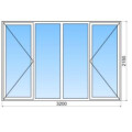 Porte-fenêtre PVC 1 vantail et 2 fixes PVC et Porte-fenêtre PVC 1 vantail