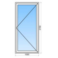 Porte-fenêtre PVC 1 vantail