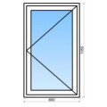 Fenêtre PVC 1 ventail