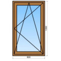 Fenêtre bois 1 vantail oscillo-battant