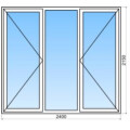 Porte-fenêtre PVC 1 vantail et fixe PVC et Porte-fenêtre PVC 1 vantail