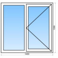 Fenêtre PVC 1 vantail et fixe