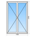 Porte-fenêtre PVC 2 vantaux – Clairs de vitrage égaux