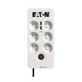 Multiprise/Parafoudre - Eaton Protection Box 6 USB FR - PB6UF - 6 prises FR + 2 ports USB - Blanc + Noir