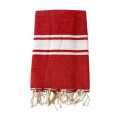 Fouta traditionnelle Kozo Rouge 100x200 190g/m²