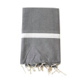 Fouta traditionnelle Melissa Grey 200x200 190g/m²