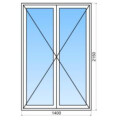 Porte fenêtre aluminium 2 vantaux