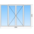Fixe PVC et Porte-fenêtre PVC 2 vantaux