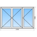 Fenêtre PVC 3 vantaux – Clairs de vitrage égaux